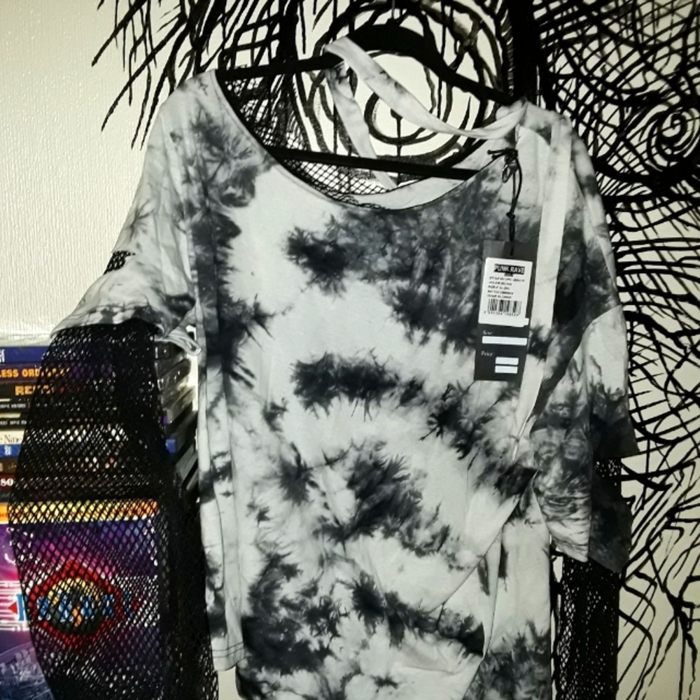 Punk rave tye dye top